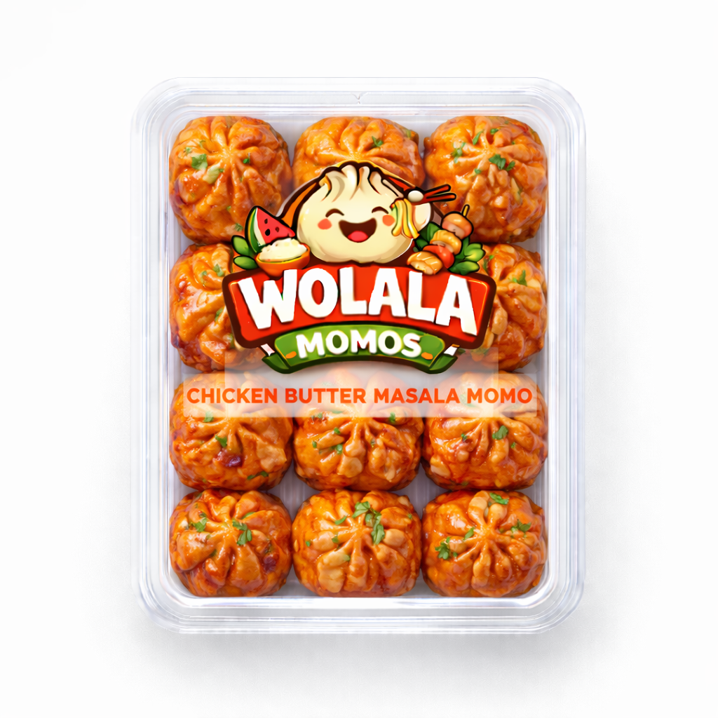 Wolala Chicken Butter Masala Momos | Ready To Steam | Pack Of 6